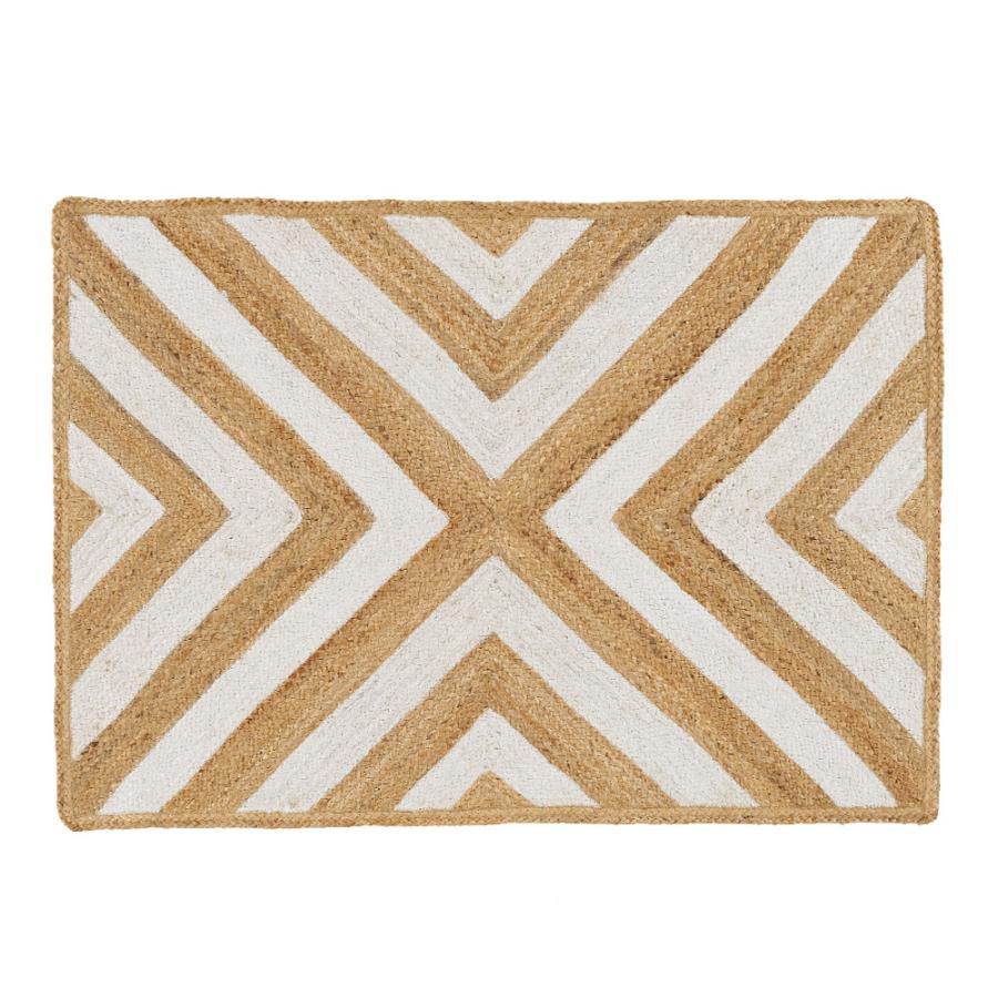 ラグ カーペット ジュート 幅140cm 100×140 長方形 マット インド 麻 シェブロン オールシーズン 春 夏 秋 冬 ナチュラル おしゃれ インテリア 西海岸 34605 | ELEMENTS（インテリア） | 20