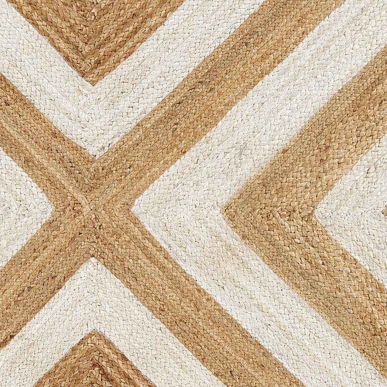 ラグ カーペット ジュート 幅190cm 130×190 長方形 マット インド 麻 シェブロン オールシーズン 春 夏 秋 冬 ナチュラル おしゃれ インテリア 西海岸 34606 | ELEMENTS（インテリア） | 01