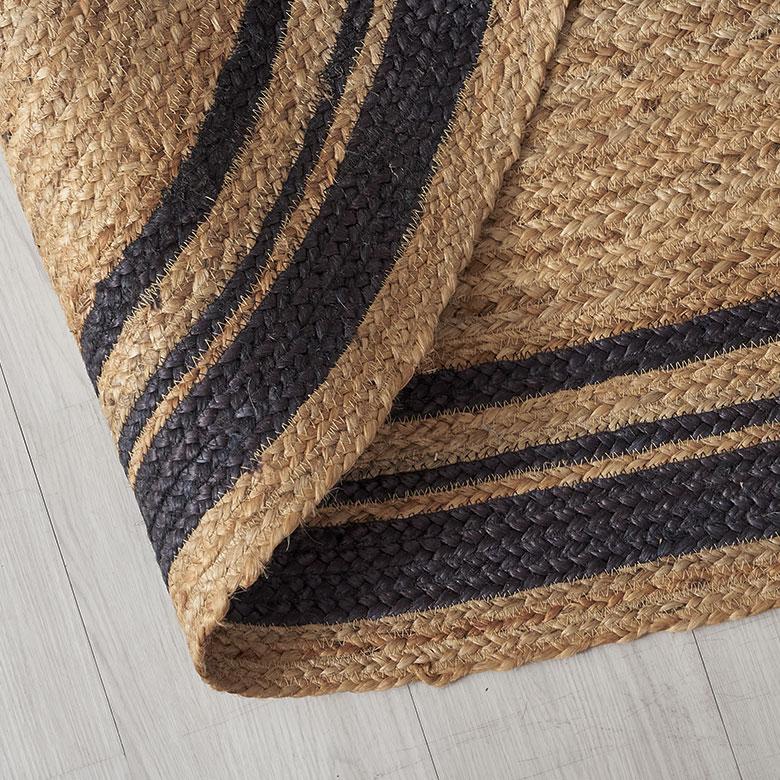 ラグ カーペット ジュートラグ 幅190cm 130×190 楕円 マット インド 麻 ライン オールシーズン 春 夏 秋 冬 ナチュラル おしゃれ インテリア 西海岸 34609 | ELEMENTS（インテリア） | 17