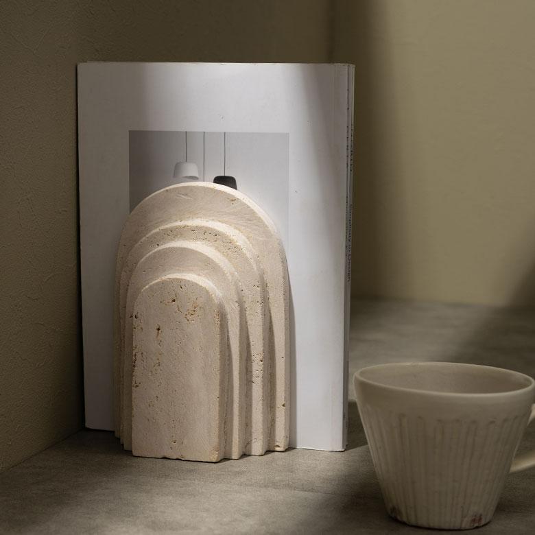 大理石 ブックエンド ストーン 天然石 本立て ブックスタンド ディスプレイ デコレーション 什器 本棚 仕切り  おしゃれ 北欧 雑貨 インテリア 西海岸 34627 | ELEMENTS（インテリア） | 08