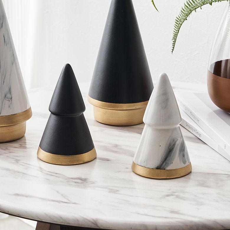 ツリー オブジェ セラミック Sサイズ 約 高さ 14cm クリスマス グッズ 置き物 置物 陶磁器 デコレーション 什器 おしゃれ 北欧 雑貨 インテリア 西海岸 34629 | ELEMENTS（インテリア） | 12