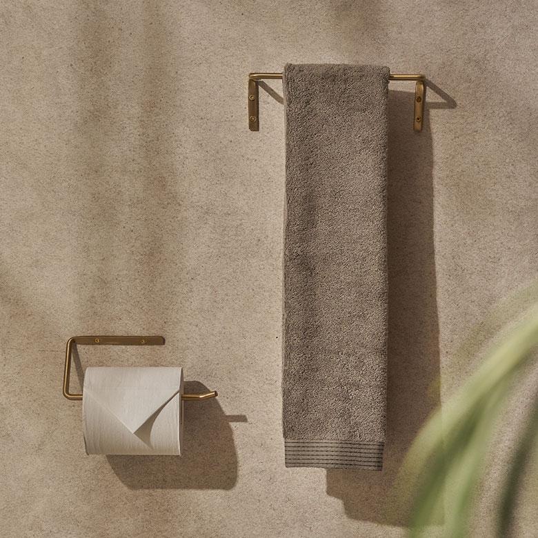 タオル ハンガー 真鍮 シンプル S 約 幅 20cm ゴールド 掛け キッチン フェイス 洗面 所 壁 取付 トイレ バー おしゃれ 北欧 インテリア 雑貨 西海岸 34631 | ELEMENTS（インテリア） | 10