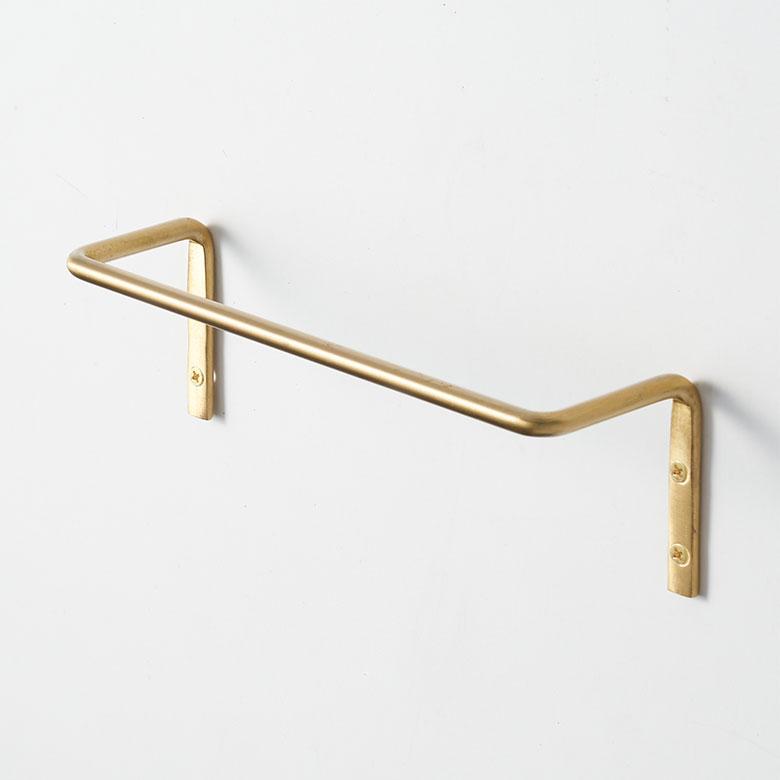 タオル ハンガー 真鍮 シンプル S 約 幅 20cm ゴールド 掛け キッチン フェイス 洗面 所 壁 取付 トイレ バー おしゃれ 北欧 インテリア 雑貨 西海岸 34631 | ELEMENTS（インテリア） | 14