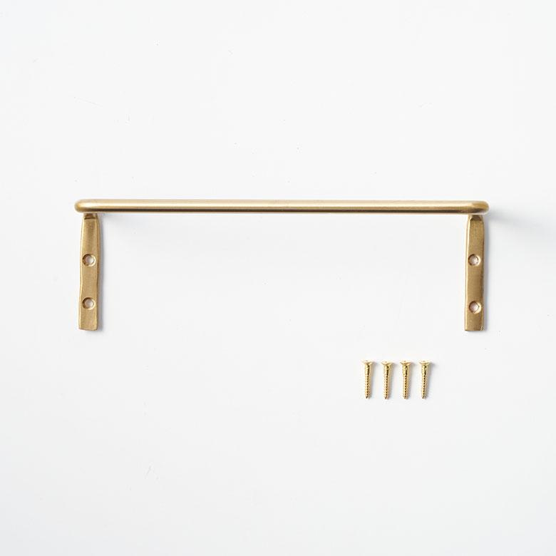 タオル ハンガー 真鍮 シンプル S 約 幅 20cm ゴールド 掛け キッチン フェイス 洗面 所 壁 取付 トイレ バー おしゃれ 北欧 インテリア 雑貨 西海岸 34631 | ELEMENTS（インテリア） | 17