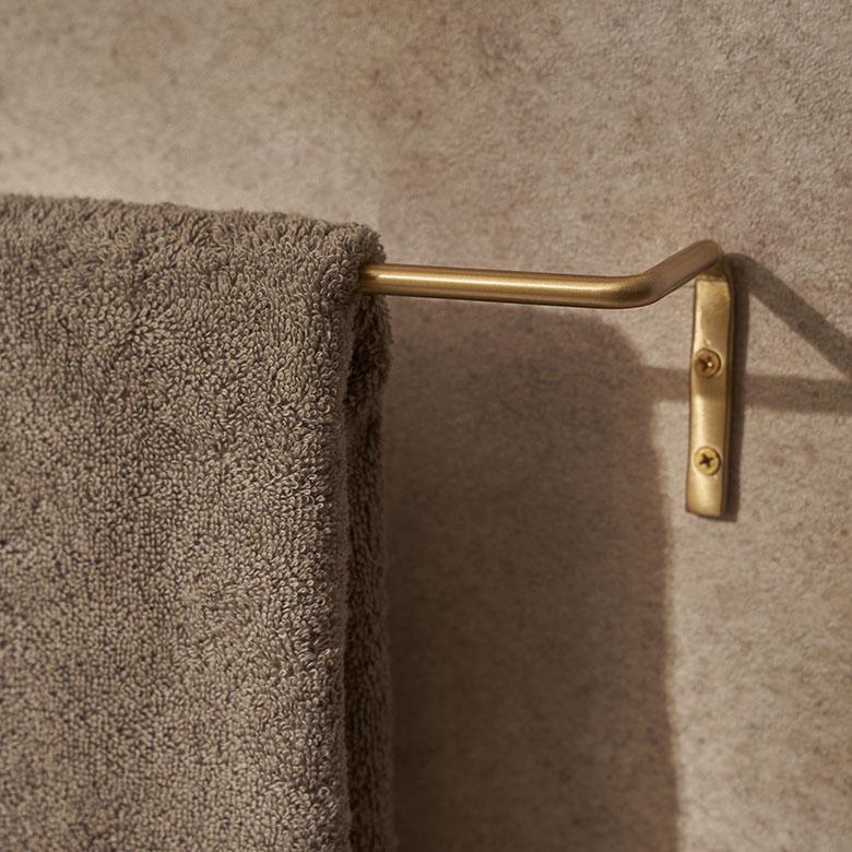 タオル ハンガー 真鍮 シンプル S 約 幅 20cm ゴールド 掛け キッチン フェイス 洗面 所 壁 取付 トイレ バー おしゃれ 北欧 インテリア 雑貨 西海岸 34631 | ELEMENTS（インテリア） | 09