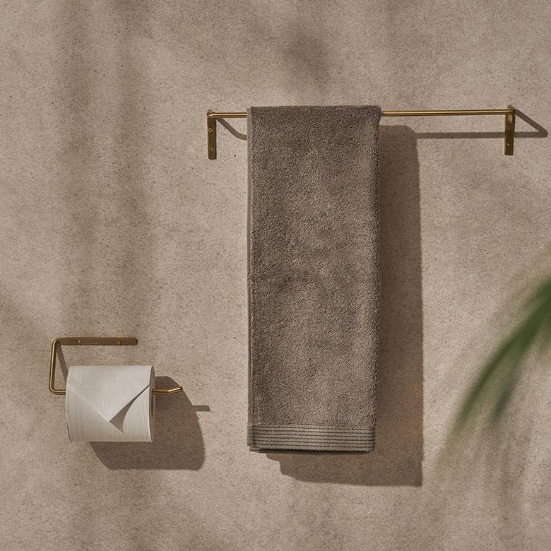 タオル ハンガー 真鍮 シンプル M 約 幅 40cm ゴールド 掛け キッチン フェイス 洗面 所 壁 取付 トイレ バー おしゃれ 北欧 インテリア 雑貨 西海岸 34632 | ELEMENTS（インテリア） | 10