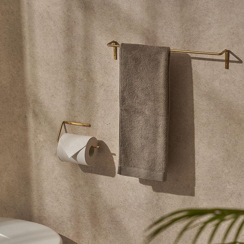 タオル ハンガー 真鍮 シンプル M 約 幅 40cm ゴールド 掛け キッチン フェイス 洗面 所 壁 取付 トイレ バー おしゃれ 北欧 インテリア 雑貨 西海岸 34632 | ELEMENTS（インテリア） | 12