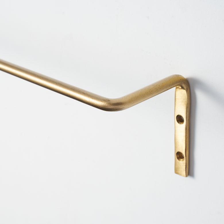 タオル ハンガー 真鍮 シンプル M 約 幅 40cm ゴールド 掛け キッチン フェイス 洗面 所 壁 取付 トイレ バー おしゃれ 北欧 インテリア 雑貨 西海岸 34632 | ELEMENTS（インテリア） | 15