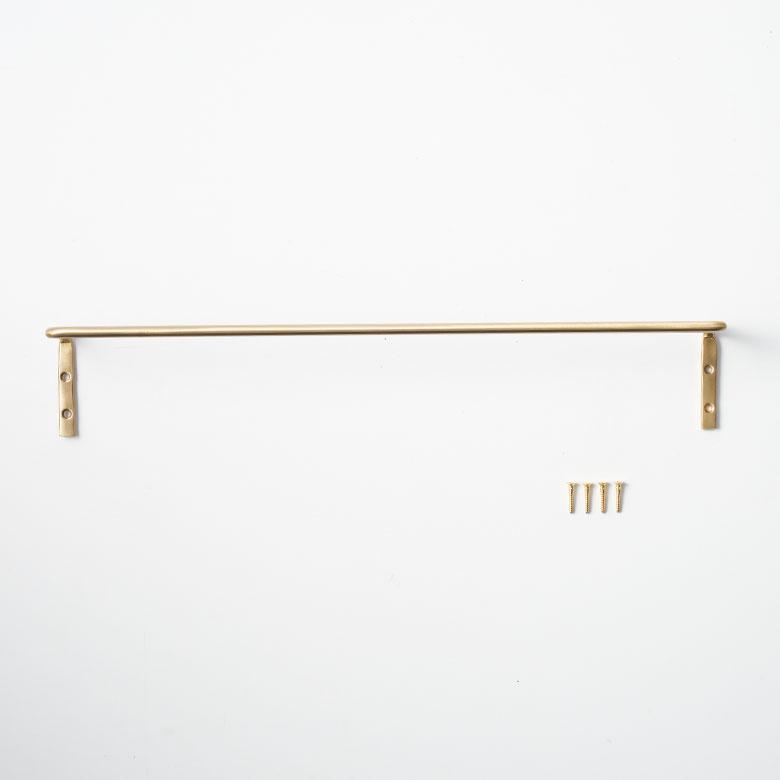 タオル ハンガー 真鍮 シンプル M 約 幅 40cm ゴールド 掛け キッチン フェイス 洗面 所 壁 取付 トイレ バー おしゃれ 北欧 インテリア 雑貨 西海岸 34632 | ELEMENTS（インテリア） | 17