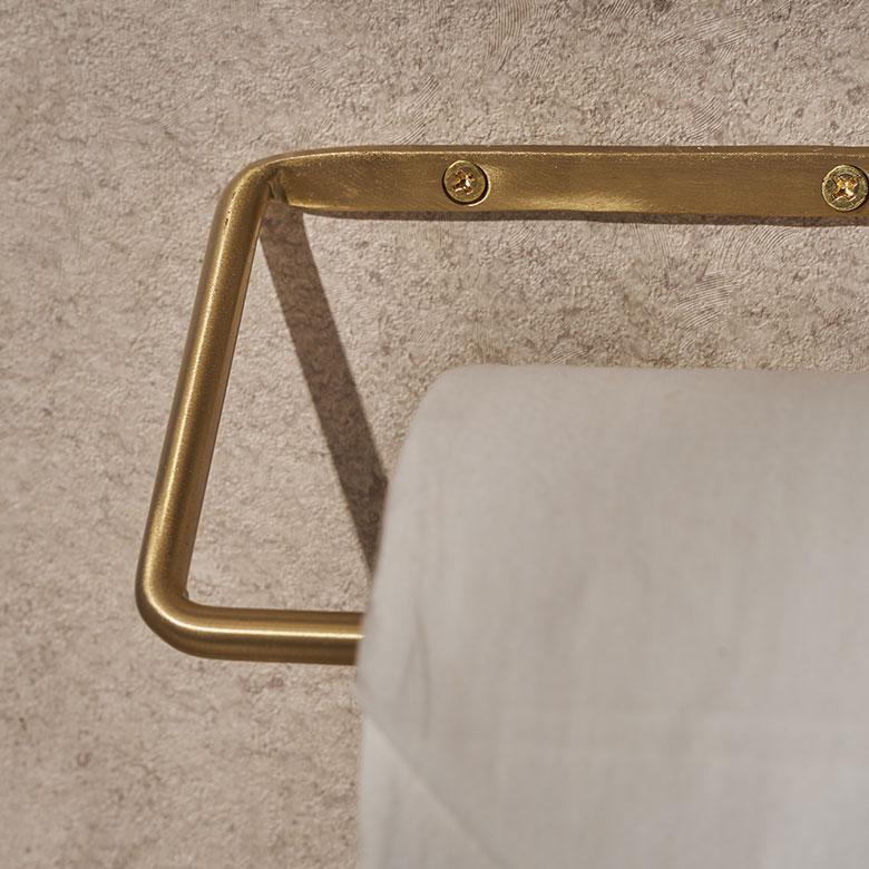 トイレット ペーパー ホルダー 真鍮 シンプル 落下 防止 ゴールド トイレ 用品 グッズ 洗面 所 台 壁 取付 バー おしゃれ 北欧 インテリア 雑貨 西海岸 34633 | ELEMENTS（インテリア） | 13