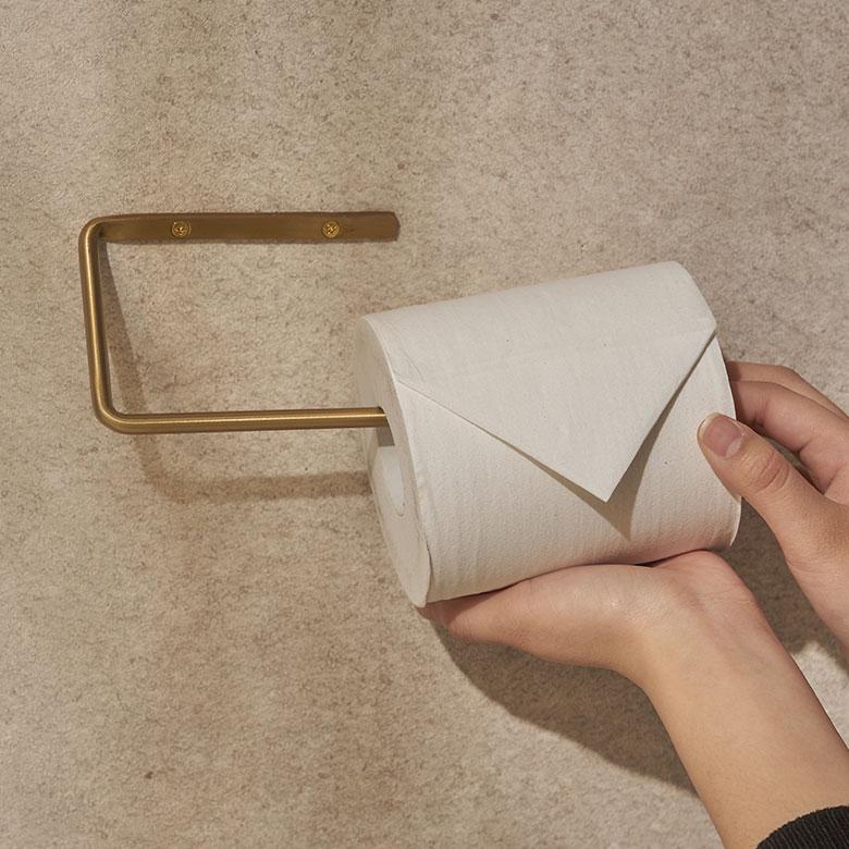 トイレット ペーパー ホルダー 真鍮 シンプル 落下 防止 ゴールド トイレ 用品 グッズ 洗面 所 台 壁 取付 バー おしゃれ 北欧 インテリア 雑貨 西海岸 34633 | ELEMENTS（インテリア） | 14