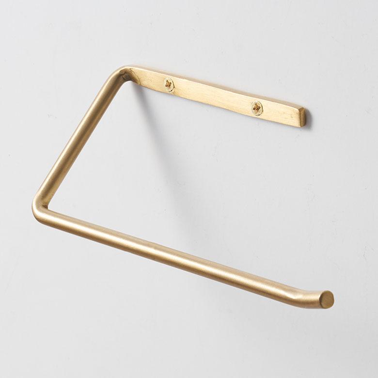 トイレット ペーパー ホルダー 真鍮 シンプル 落下 防止 ゴールド トイレ 用品 グッズ 洗面 所 台 壁 取付 バー おしゃれ 北欧 インテリア 雑貨 西海岸 34633 | ELEMENTS（インテリア） | 15