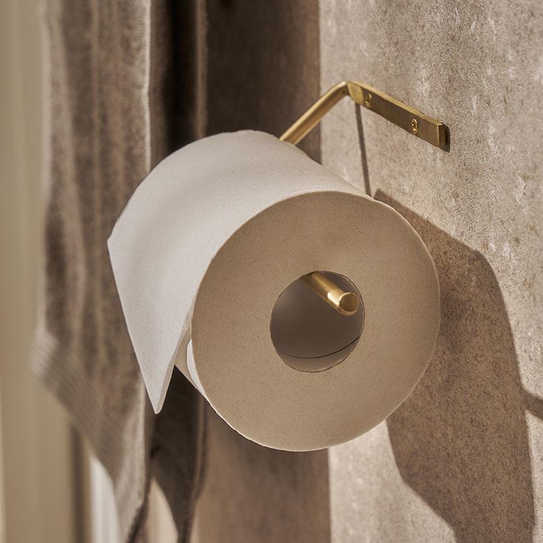 トイレット ペーパー ホルダー 真鍮 シンプル 落下 防止 ゴールド トイレ 用品 グッズ 洗面 所 台 壁 取付 バー おしゃれ 北欧 インテリア 雑貨 西海岸 34633 | ELEMENTS（インテリア） | 09