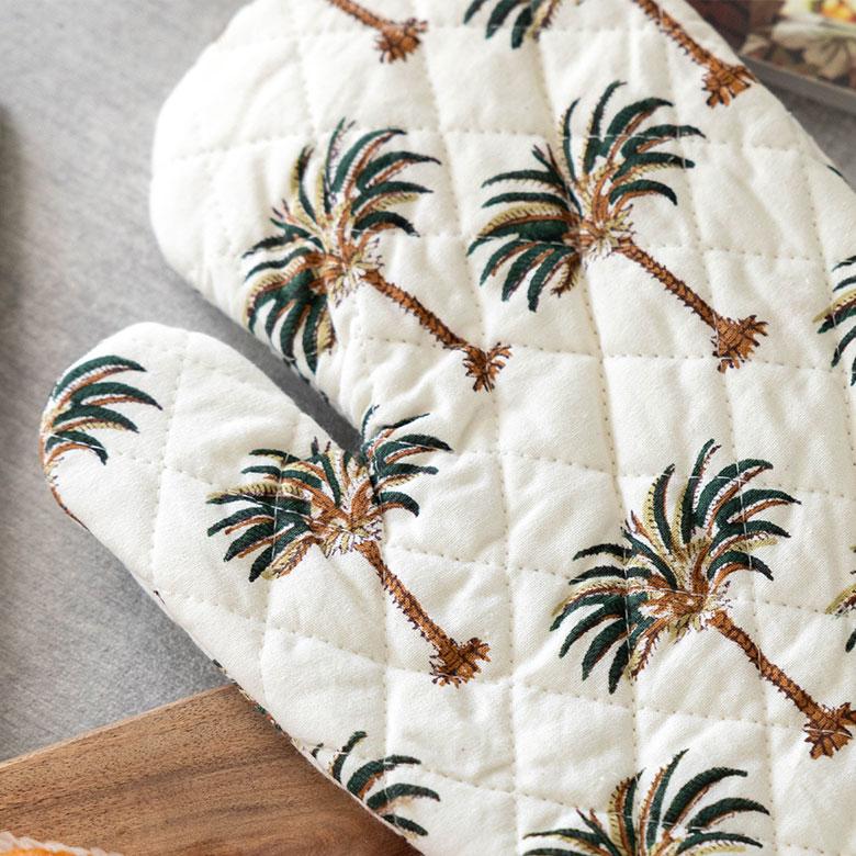 ミトン 鍋 掴み なべ つかみ コットン 綿 100% ブロック プリント 片手 キッチン 用品 おしゃれ 北欧 リゾート 雑貨 インテリア メール便対応 西海岸 34634 | ELEMENTS（インテリア） | 10