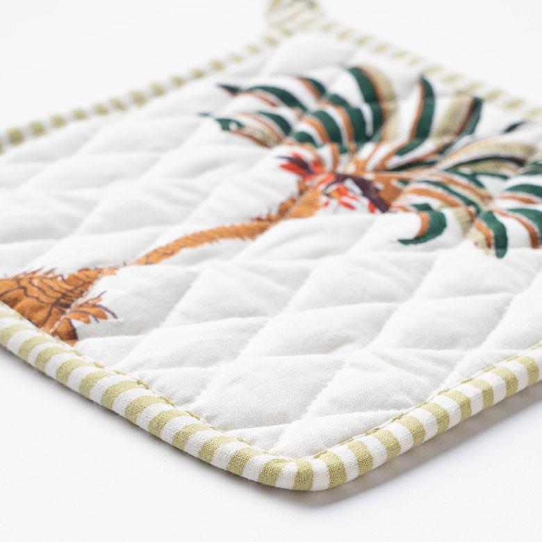 鍋 敷き なべ しき 置き つかみ 四角 コットン 綿 100% ブロック プリント キッチン 用品 おしゃれ 北欧 リゾート 雑貨 インテリア メール便対応 西海岸 34635 | ELEMENTS（インテリア） | 12