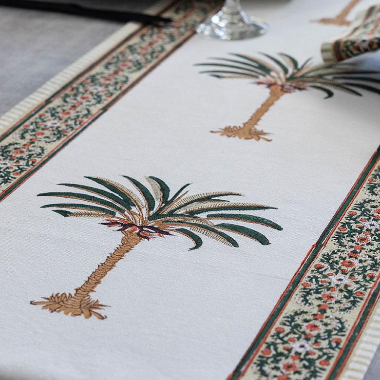 テーブル ランナー ライナー コットン 綿 100% ブロック プリント センター ダイニング メール便対応 おしゃれ 北欧 リゾート 雑貨 インテリア 西海岸 34637 | ELEMENTS（インテリア） | 10