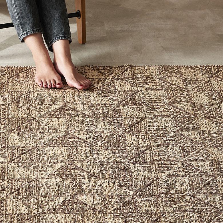 ラグ カーペット ラグマット 130×190 1.5畳 ジュートラグ 天然素材 マット フリンジ付き 敷物 絨毯 麻 おしゃれ 北欧 リゾート 雑貨 インテリア 西海岸 34642 | ELEMENTS（インテリア） | 15