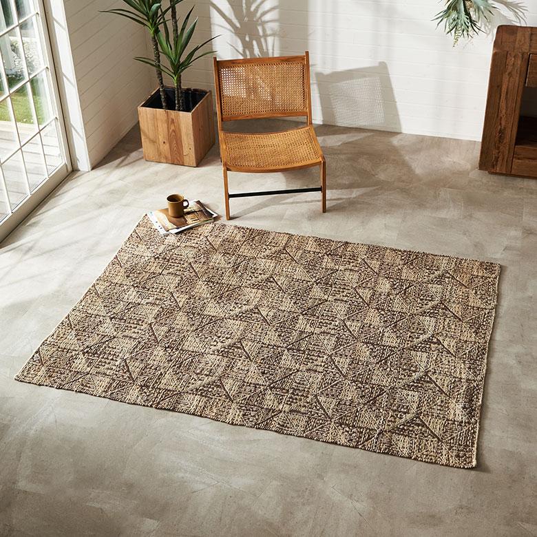 ラグ カーペット ラグマット 130×190 1.5畳 ジュートラグ 天然素材 マット フリンジ付き 敷物 絨毯 麻 おしゃれ 北欧 リゾート 雑貨 インテリア 西海岸 34642 | ELEMENTS（インテリア） | 07
