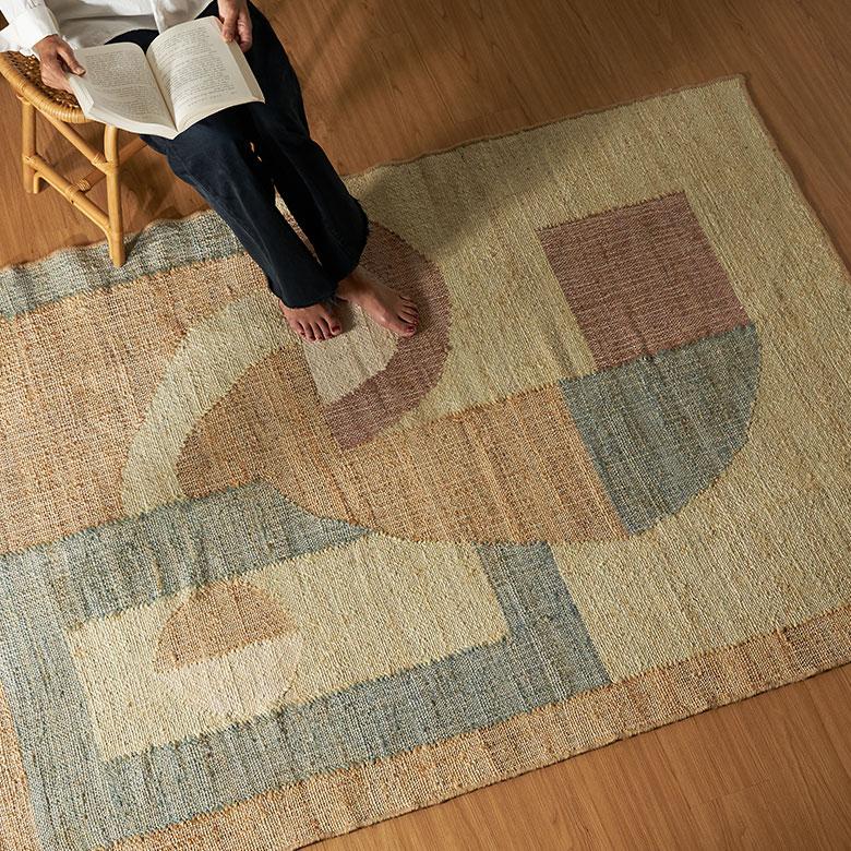 ラグ カーペット ラグマット 130×190 1.5畳 ジュートラグ 天然素材 マット 幾何学模様 オールシーズン おしゃれ 北欧 リゾート 雑貨 インテリア 西海岸 34644 | ELEMENTS（インテリア） | 15