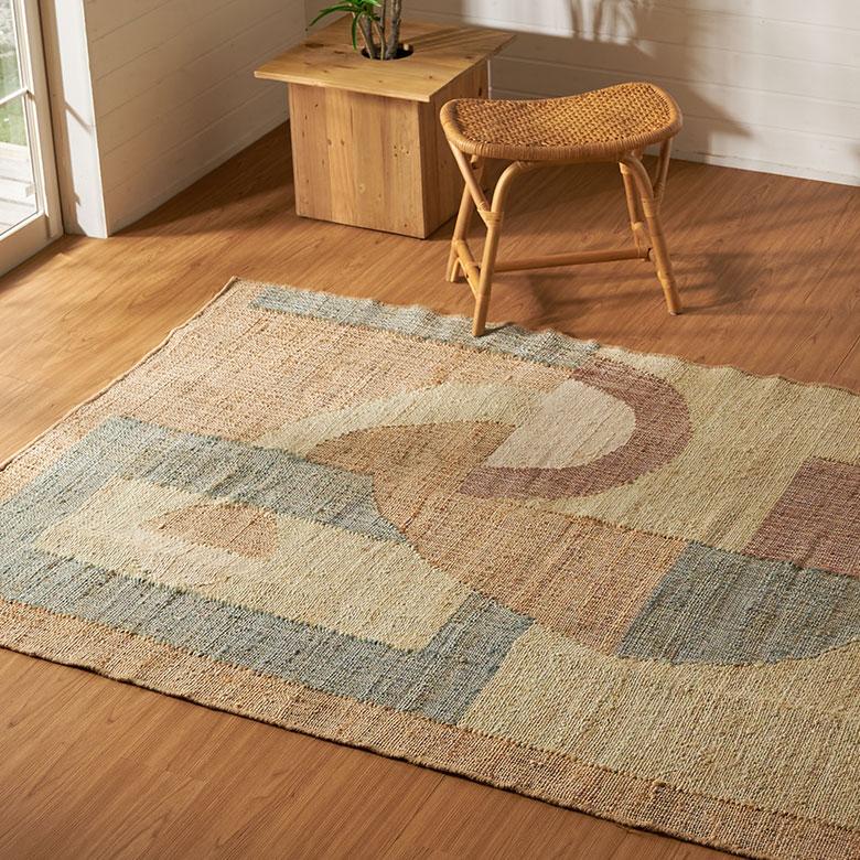 ラグ カーペット ラグマット 130×190 1.5畳 ジュートラグ 天然素材 マット 幾何学模様 オールシーズン おしゃれ 北欧 リゾート 雑貨 インテリア 西海岸 34644 | ELEMENTS（インテリア） | 16