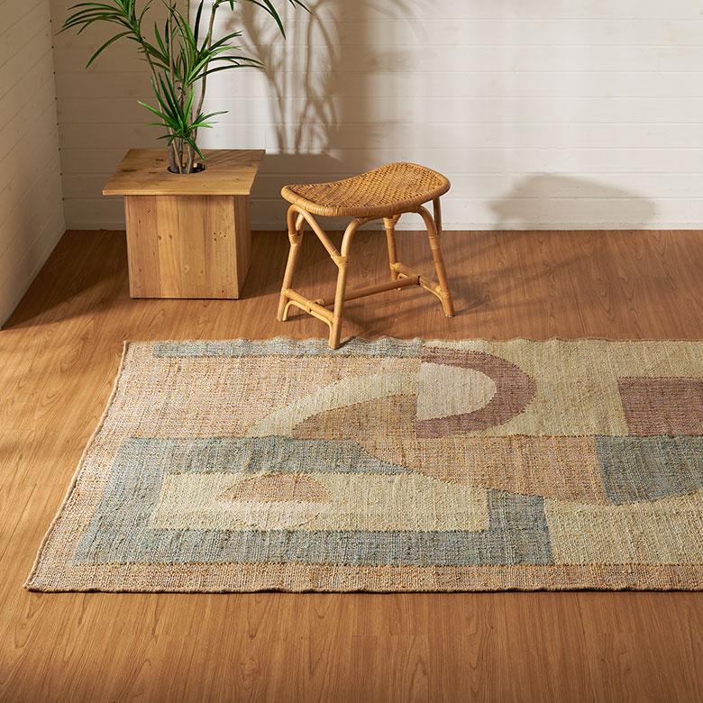 ラグ カーペット ラグマット 130×190 1.5畳 ジュートラグ 天然素材 マット 幾何学模様 オールシーズン おしゃれ 北欧 リゾート 雑貨 インテリア 西海岸 34644 | ELEMENTS（インテリア） | 17