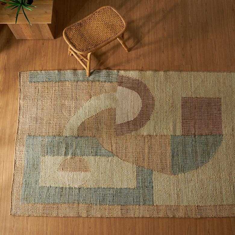 ラグ カーペット ラグマット 130×190 1.5畳 ジュートラグ 天然素材 マット 幾何学模様 オールシーズン おしゃれ 北欧 リゾート 雑貨 インテリア 西海岸 34644 | ELEMENTS（インテリア） | 05