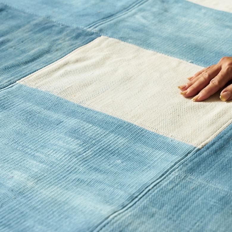 ラグ カーペット デニム ラグマット コットン 130×190 1.5畳 天然素材 マット パッチワーク 敷物 絨毯 おしゃれ 北欧 リゾート 雑貨 インテリア 西海岸 34647 | ELEMENTS（インテリア） | 14