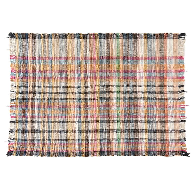 ラグ カーペット ラグマット コットン 130×190 1.5畳 天然素材 マット 裂き織り フリンジ付き 敷物 絨毯 おしゃれ 北欧 リゾート 雑貨 インテリア 西海岸 3464 | ELEMENTS（インテリア） | 20