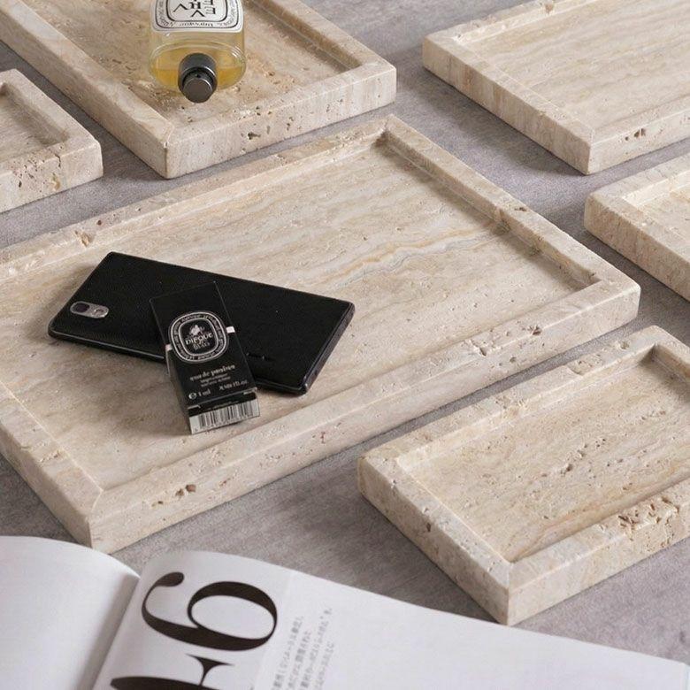 大理石 アクセサリートレイ Sサイズ トラバーチン プレート 小物入れ 洗面所 玄関 鍵置き マーヴェラ  指輪 韓国 北欧 ホテル 店舗 西海岸 34653 |  | 12