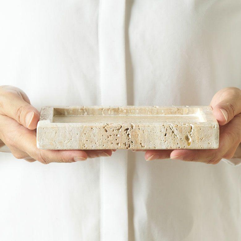 大理石 アクセサリートレイ Sサイズ トラバーチン プレート 小物入れ 洗面所 玄関 鍵置き マーヴェラ  指輪 韓国 北欧 ホテル 店舗 西海岸 34653 |  | 14