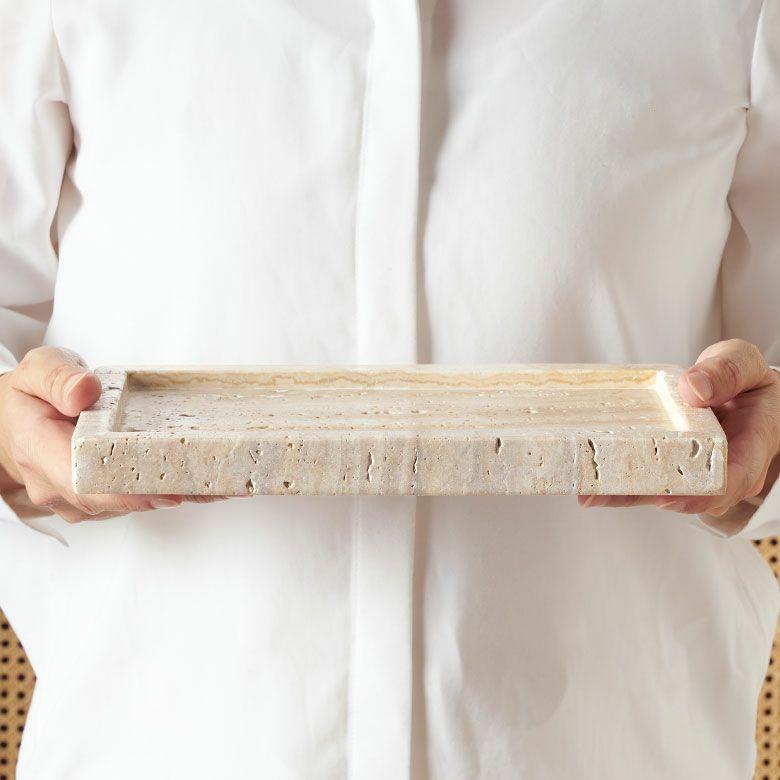 大理石 アクセサリートレイ Mサイズ トラバーチン プレート 小物入れ 洗面所 玄関 マーヴェラ 化粧品 アメニティ 韓国 北欧 ホテル 店舗 西海岸 34655 |  | 14