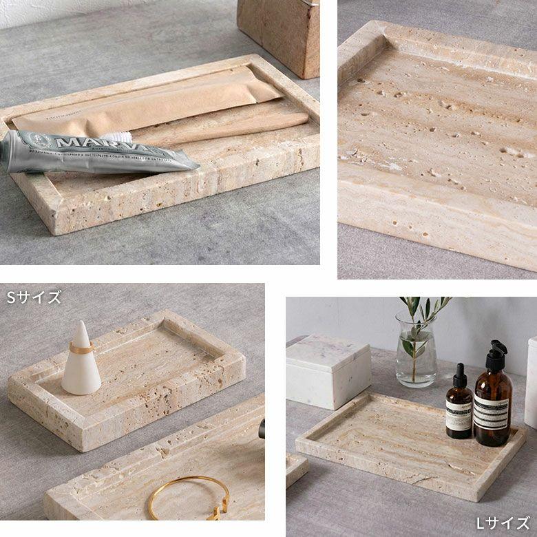 大理石 アクセサリートレイ Mサイズ トラバーチン プレート 小物入れ 洗面所 玄関 マーヴェラ 化粧品 アメニティ 韓国 北欧 ホテル 店舗 西海岸 34655 |  | 04
