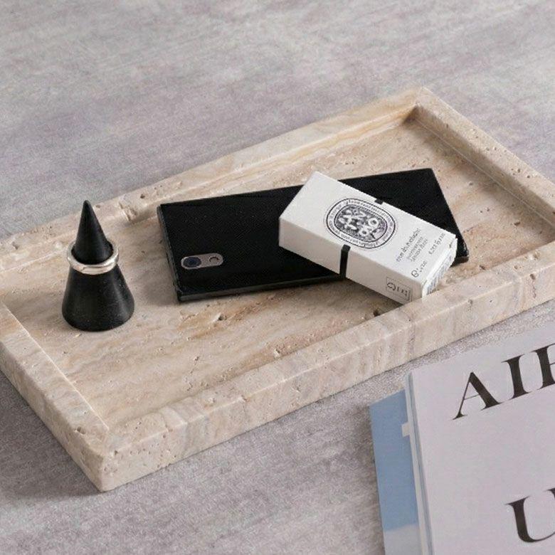 大理石 アクセサリートレイ Mサイズ トラバーチン プレート 小物入れ 洗面所 玄関 マーヴェラ 化粧品 アメニティ 韓国 北欧 ホテル 店舗 西海岸 34655 |  | 05