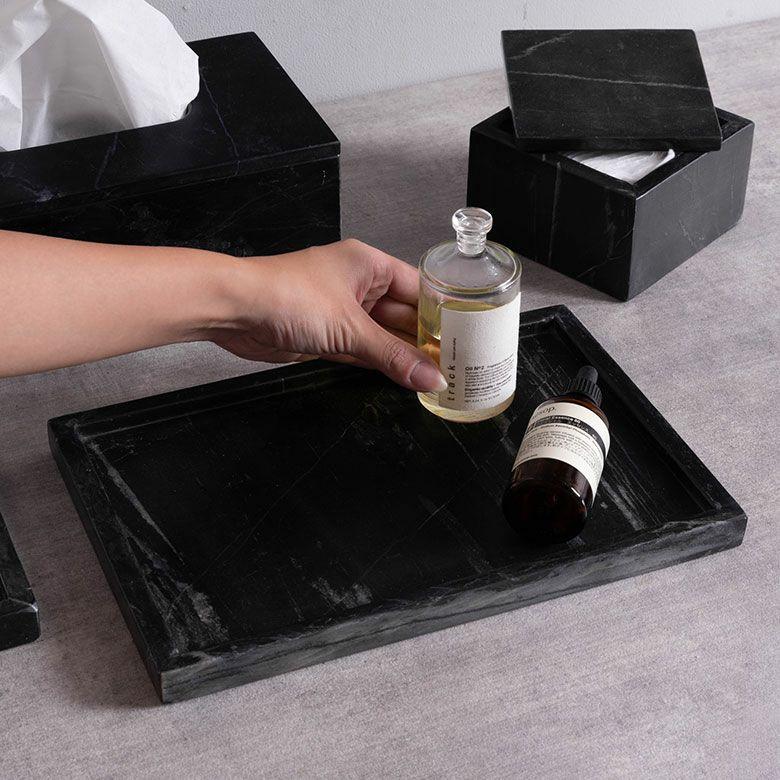 大理石 アクセサリートレイ Lサイズ プレート 小物入れ 洗面所 玄関 マーベラ 化粧品 アメニティ 韓国 北欧 おしゃれ ホテル 店舗 西海岸 34656 |  | 02