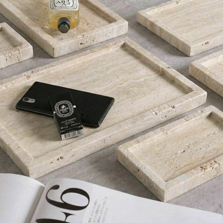 大理石 アクセサリートレイ Lサイズ トラバーチン プレート 小物入れ 洗面所 玄関 マーヴェラ 化粧品 アメニティ 韓国 北欧 ホテル 店舗 西海岸 34657 |  | 12