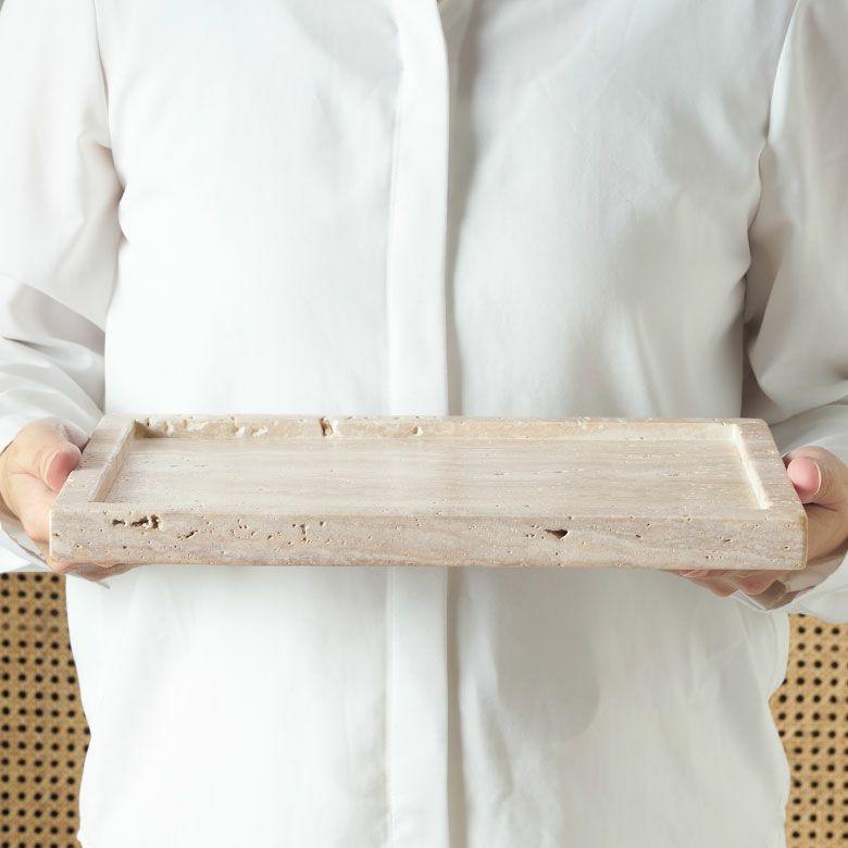 大理石 アクセサリートレイ Lサイズ トラバーチン プレート 小物入れ 洗面所 玄関 マーヴェラ 化粧品 アメニティ 韓国 北欧 ホテル 店舗 西海岸 34657 |  | 14