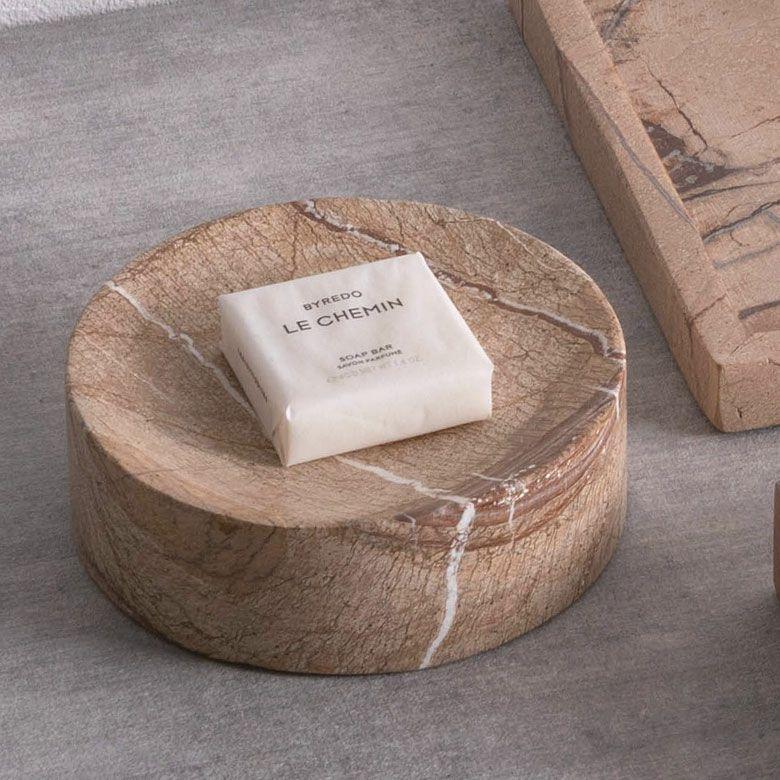 アクセサリートレイ 大理石 円形 13cm プレート トレー 天然石 小物入れ ディスプレイ 雑貨 収納 韓国 北欧 おしゃれ かわいい ホテル 店舗 34658 |  | 02