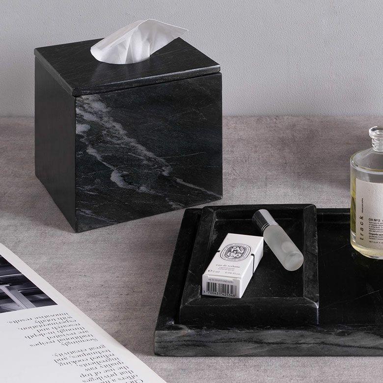 ティッシュケース 正方形 ボックス ティッシュカバー おしゃれ ホテル　韓国 北欧 大理石 マーブル 卓上 収納 洗面所 化粧台 アメニティ 34662 |  | 05