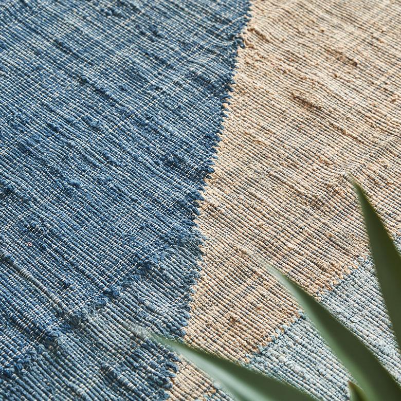 ラグ カーペット ラグマット コットン 130×190 1.5畳 天然素材 マット 裂き織り フリンジ付き 敷物 絨毯 おしゃれ 北欧 リゾート 雑貨 インテリア 西海岸 346 | ELEMENTS（インテリア） | 18