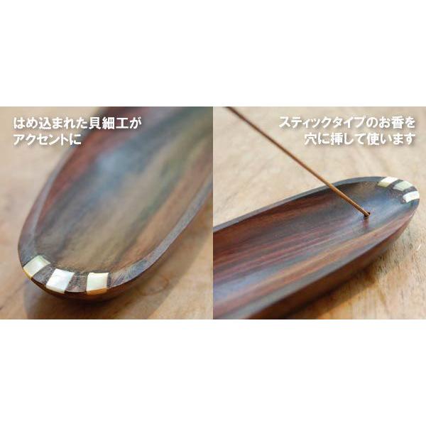 アジアン雑貨 ローズウッドとパールシェルのお香立てトレイ アジア工房 3711 | ブランド登録なし | 02