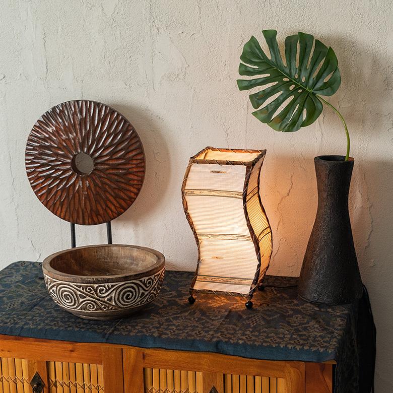 アジアン 照明 コールゲートランプ ランプ スタンド おしゃれ モダン ライト ランプLED フロアライト フロアランプ テーブルランプ 間接 和風 バリ 雑貨 4001 | ブランド登録なし | 12