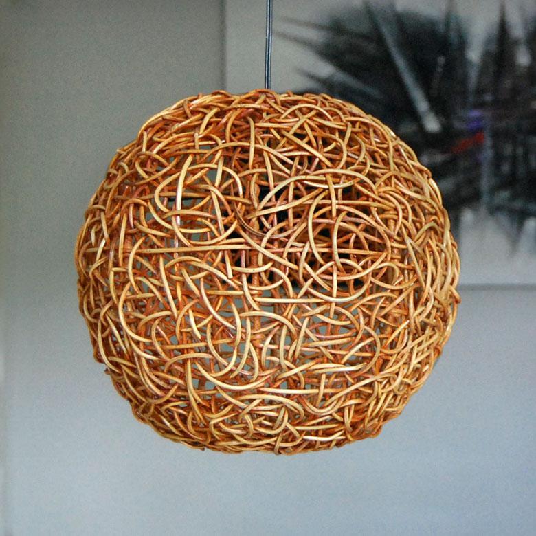 アジアン雑貨 ラタンのペンダントランプ ビッグボール アジア工房 4332 | ブランド登録なし | 02