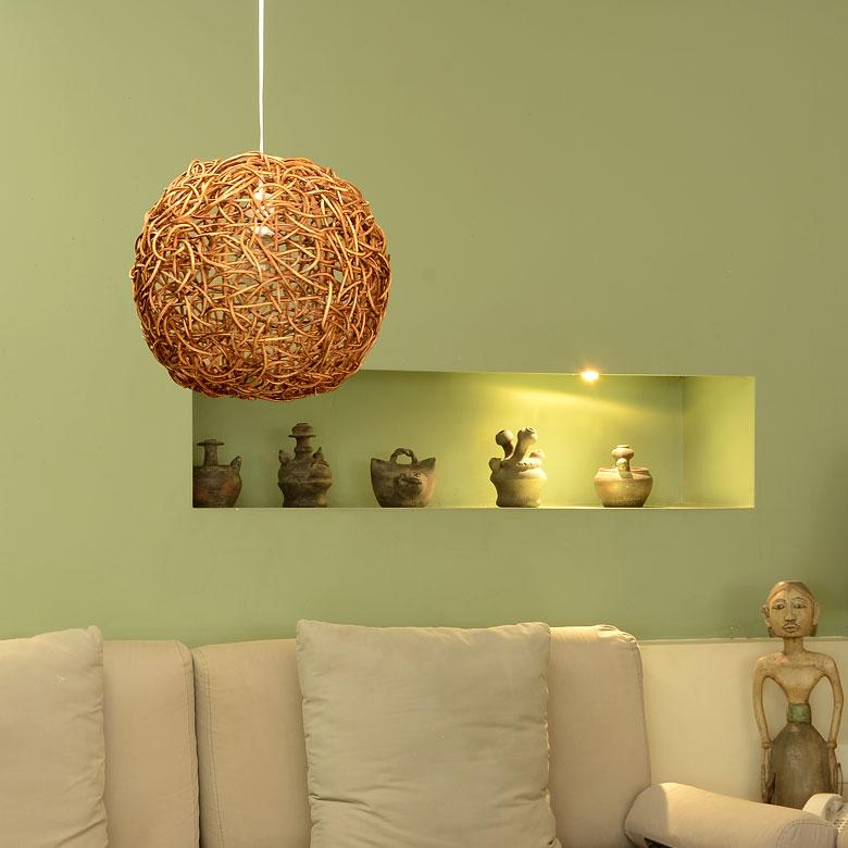 アジアン雑貨 ラタンのペンダントランプ ビッグボール アジア工房 4332 | ブランド登録なし | 03