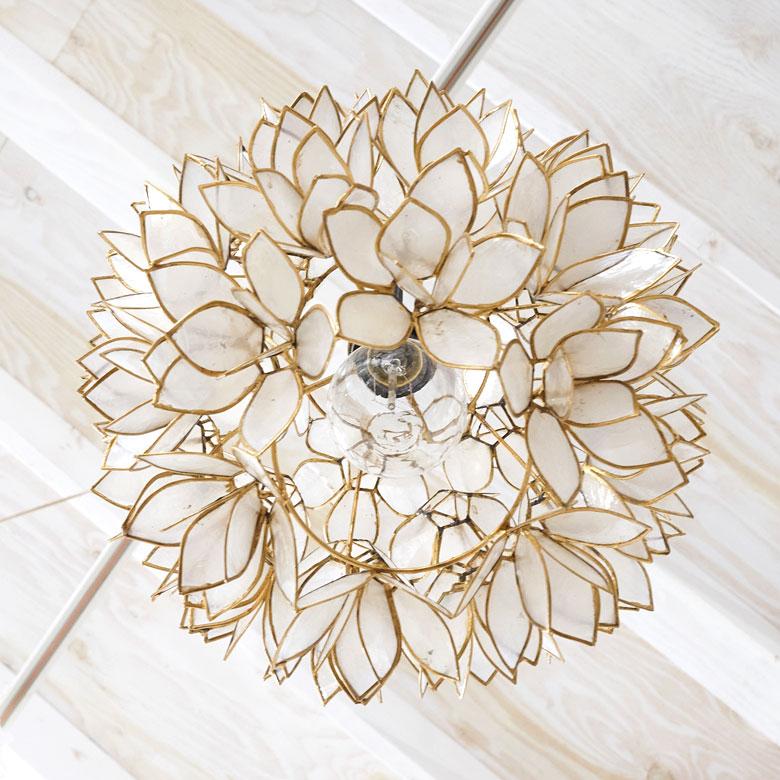 照明 ランプ ライト アジアン カピスシェル ペンダントランプ