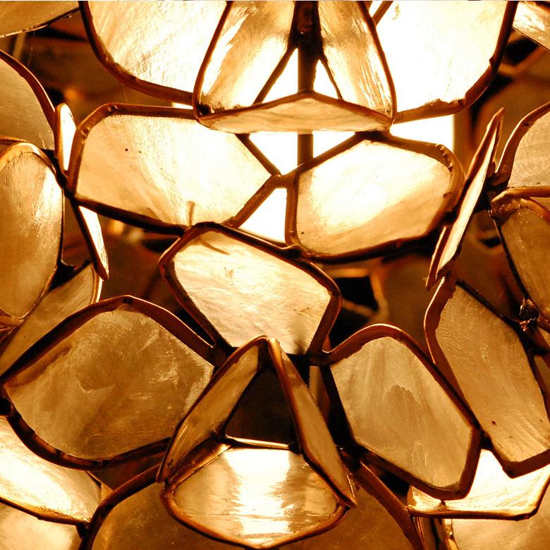 照明 ランプ ライト アジアン カピスシェル ペンダントランプ