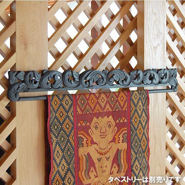 アジアン雑貨 木彫りのイカットハンガー Aタイプ アジア工房 5031 | ブランド登録なし
