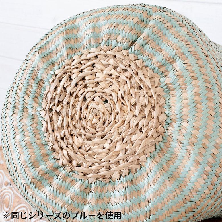 バスケット カゴ 大容量 [ブラック] シーグラス製 民族柄 深型 収納 アジア雑貨 持ち手つき コンパクト 51159 | ELEMENTS（インテリア） | 13