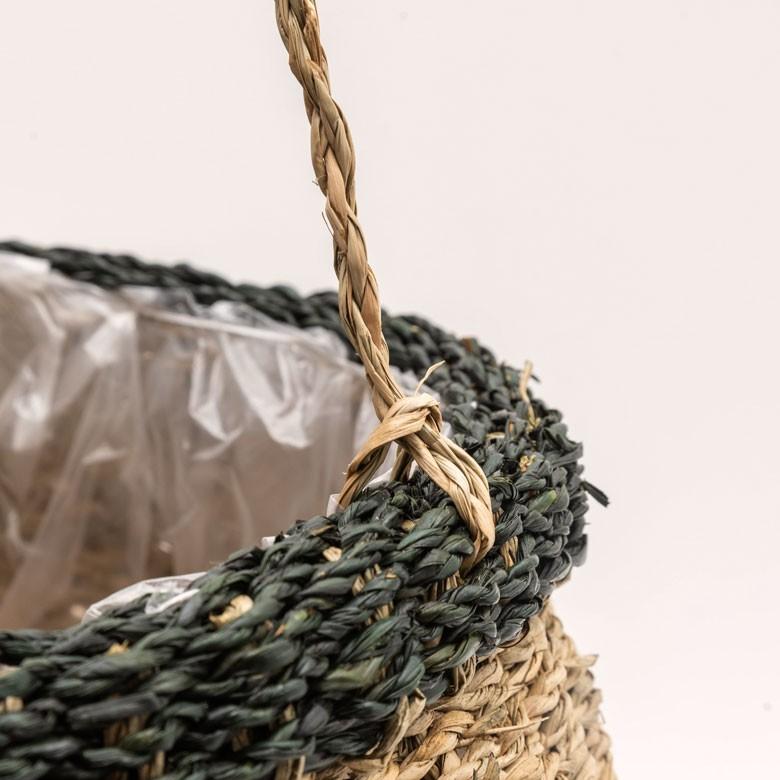 プランターカバー バスケット [ナチュラル] かご ハンギング シーグラス 観葉植物 ガーデニング インテリア 収納 51163 | ELEMENTS（インテリア） | 05