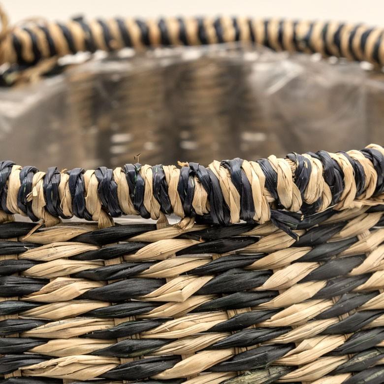 プランターカバー バスケット [ストライプ ] かご ハンギング シーグラス 観葉植物 ガーデニング インテリア 収納 51164 | ELEMENTS（インテリア） | 01