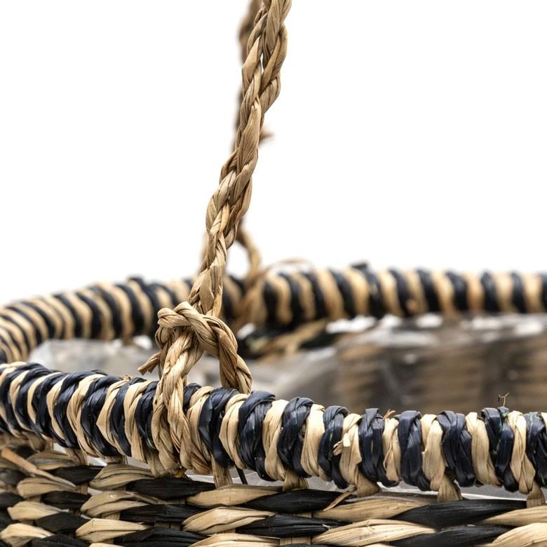 プランターカバー バスケット [ストライプ ] かご ハンギング シーグラス 観葉植物 ガーデニング インテリア 収納 51164 | ELEMENTS（インテリア） | 05